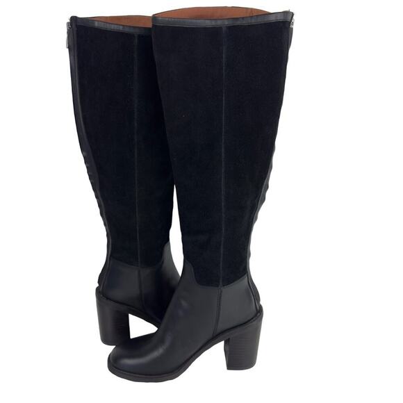 FRANCO SARTO RIVET SUEDE TALL BOOT IN‎ BLACK NWOB WOMEN'S SIZE 5M - Picture 5 of 16